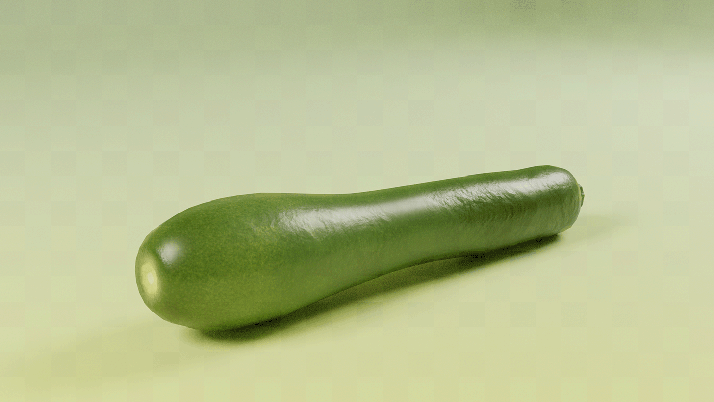 3D aubergine avocado banana blender carrot Food  Rotten Food texturing zucchini