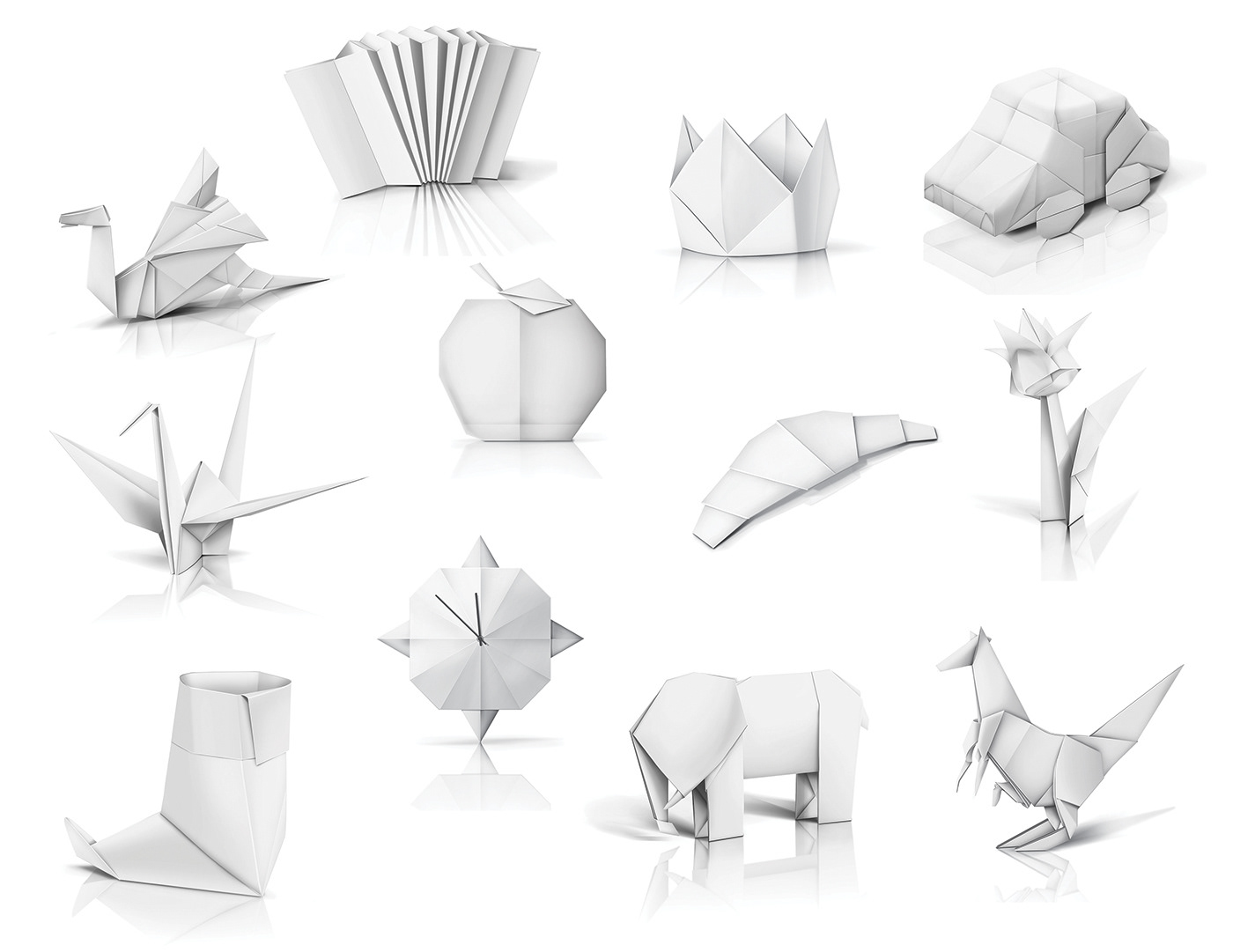 calendar NY image origami  culture minimal