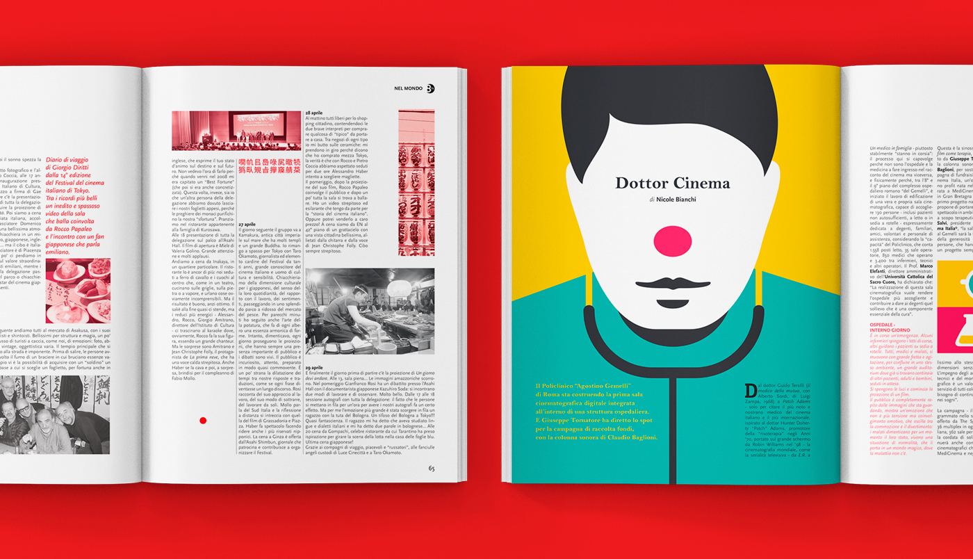 flat magazine ottoemezzo rivista graphic design Icon cinecitta Cinema italia taiwan Focus Mockup paper print