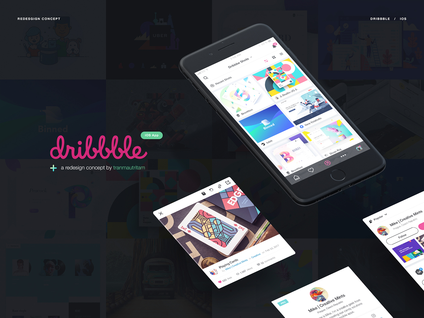 dribbble creative community ios redesign Mobile app sketch sketchapp ui design designer