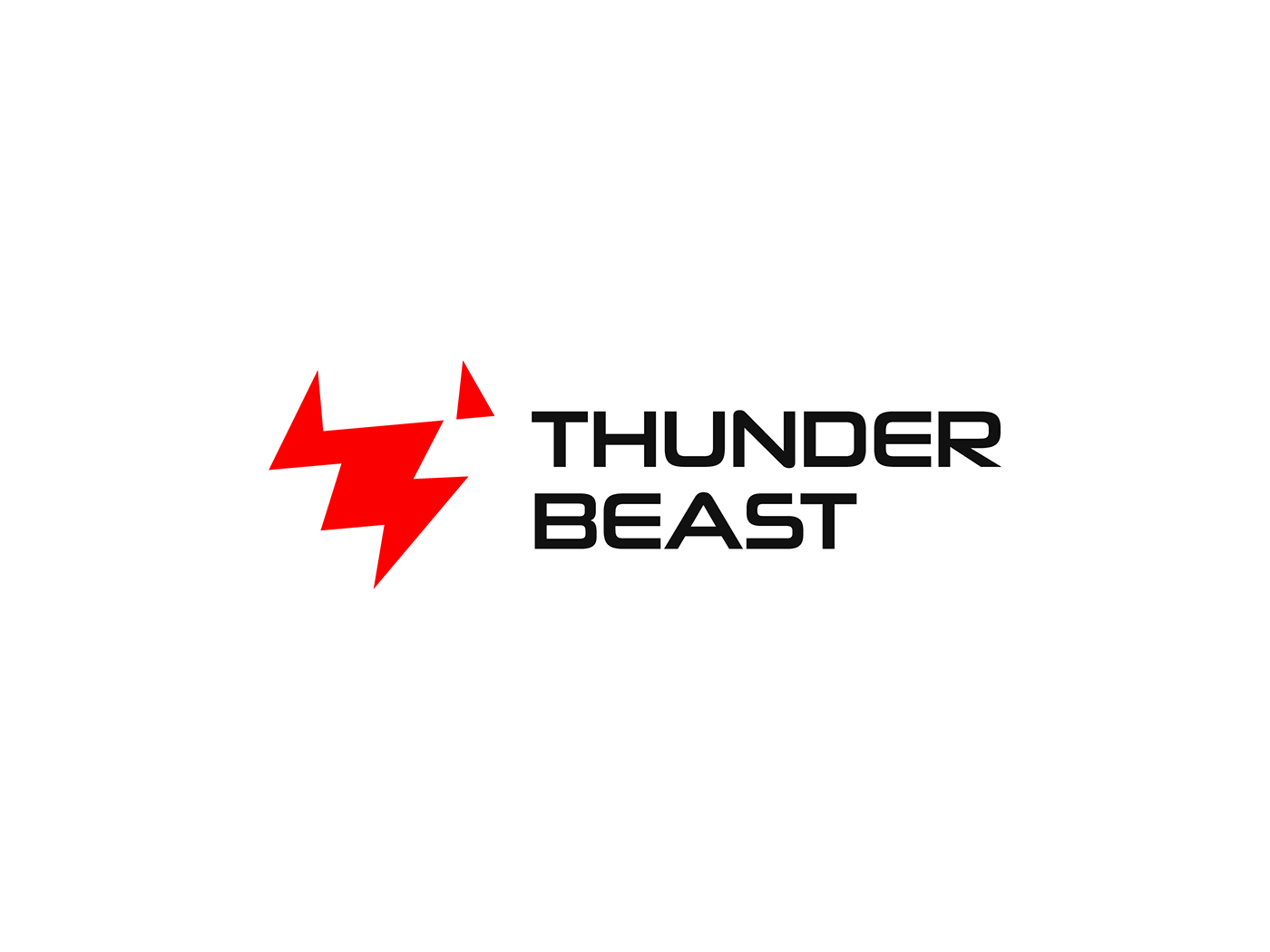 thunder beast bolt red animal logo design brand branding  brand identity
