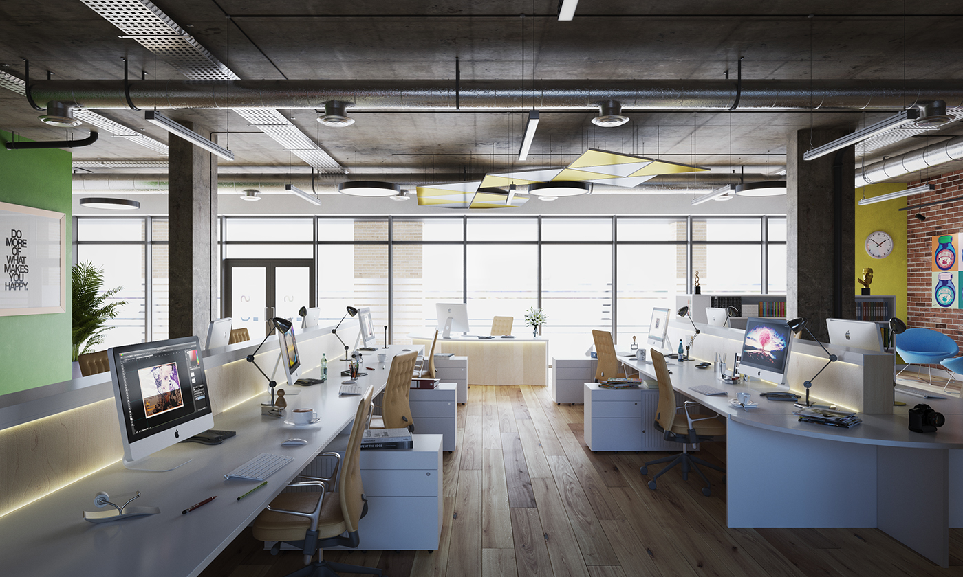 offices interior design  Render vray visualisation visualization architecture