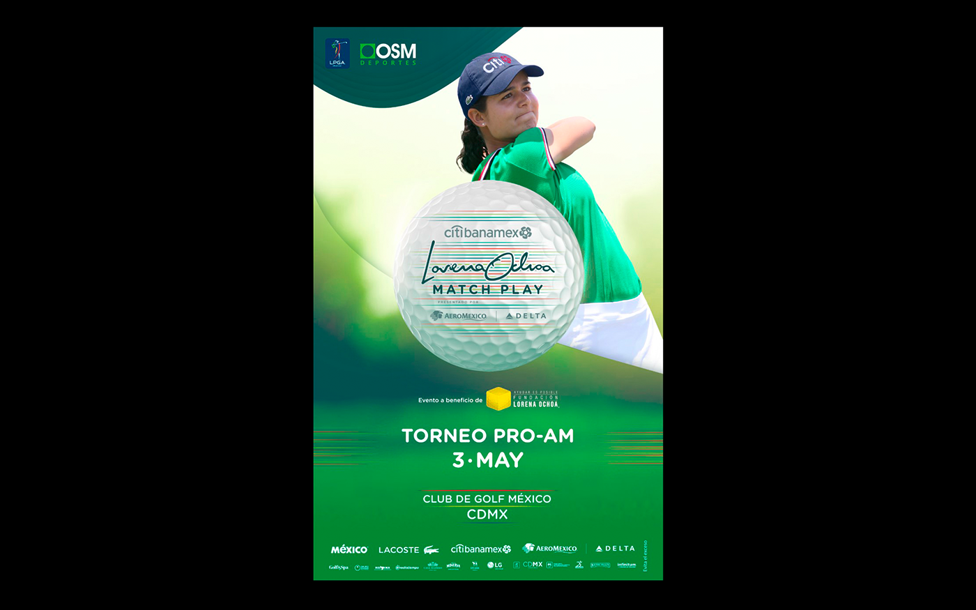 golf Tournament design billboard daniel designer diseñador diseñador mexicano lorena ochoa mata