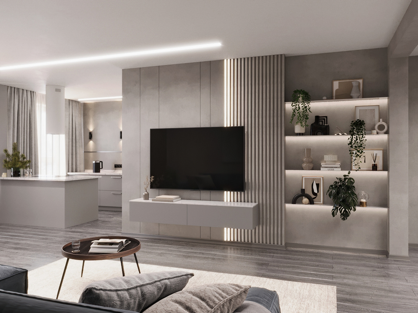apartment design visualization Render 3D 3ds max corona CGI archviz interior design  modern