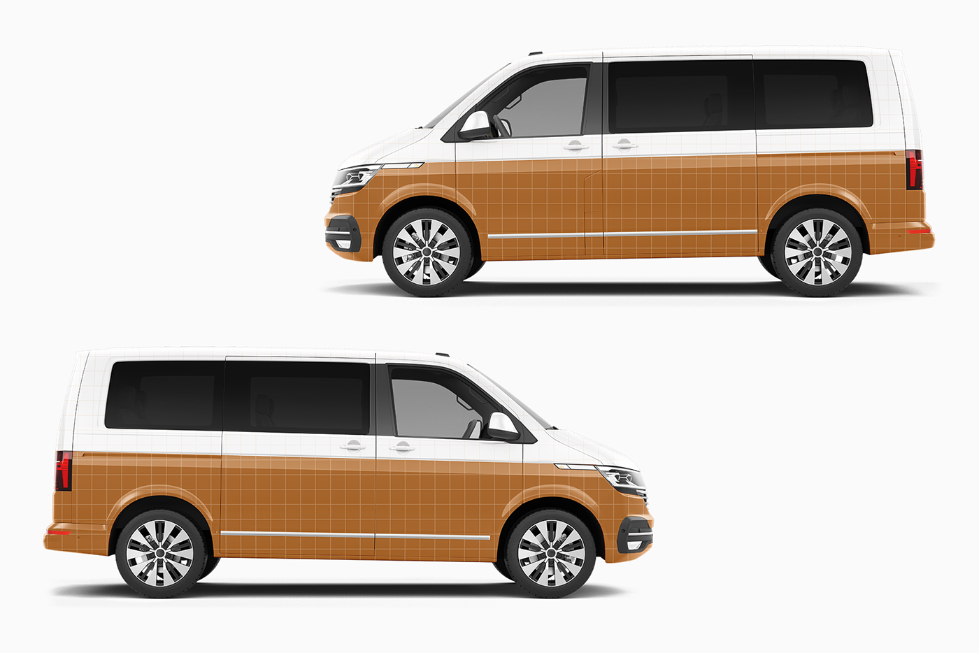 Advertising  company fleet delivery Mobile Advertising passenger Van mockup Van Wrapping Vehicle volkswagen VW