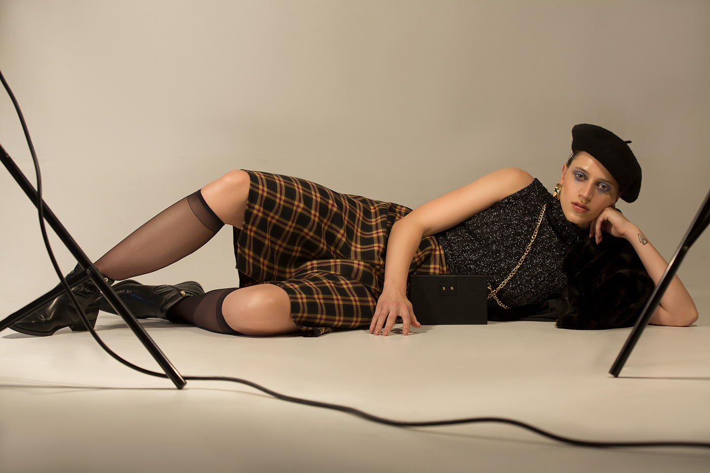 rings coat boots editorial cover magazine behindthescenes French skirt Rocker