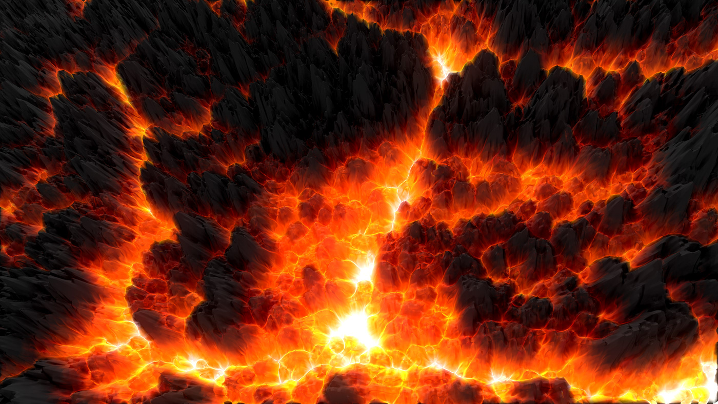 Ae after effects design lava logo MIR motion graphics  Procedural terrain Trapcode