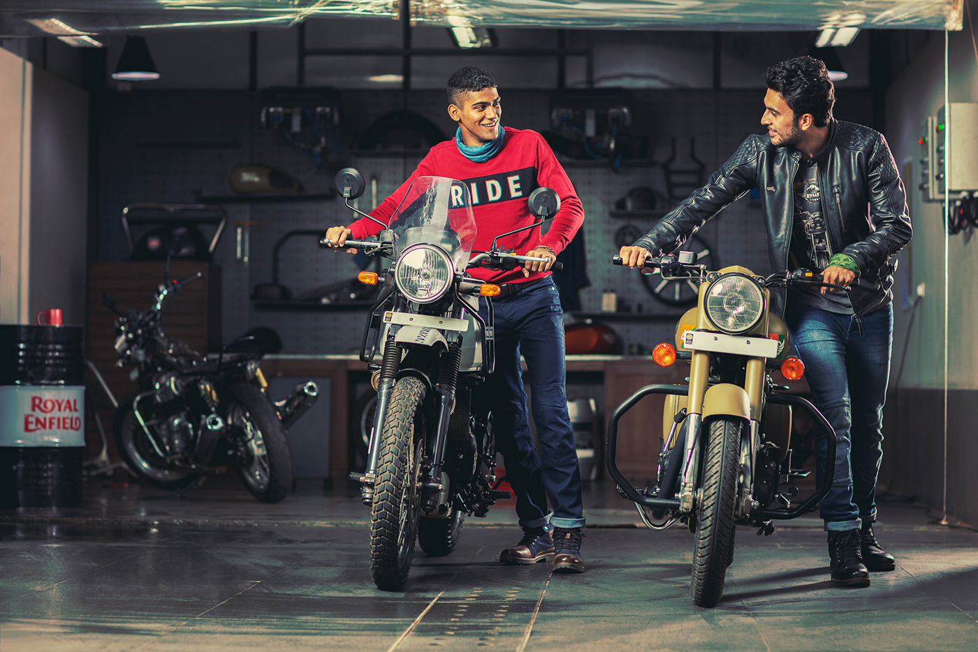 apparel photoshoot autumn winter collection Motorcycle Way of life Royal Enfield Apparel