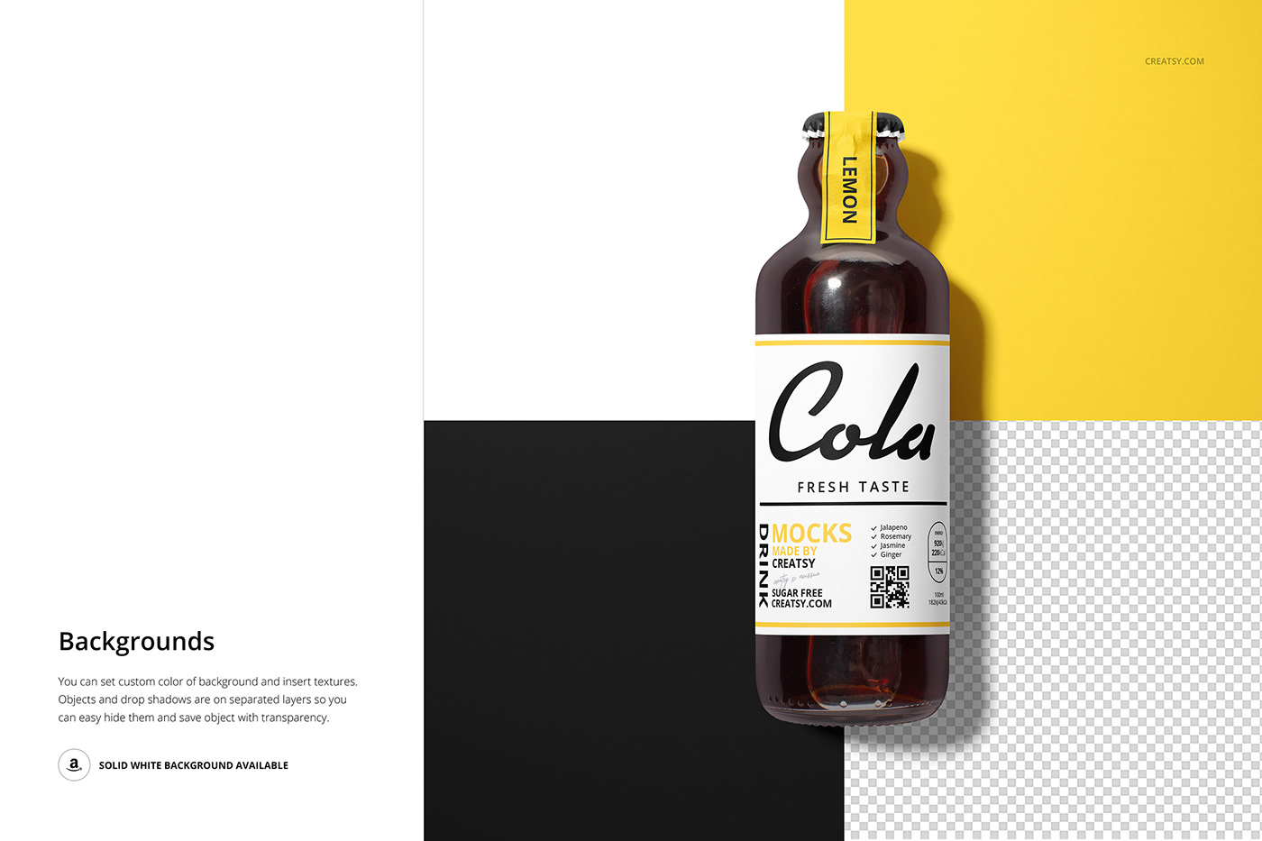 mock-up Mockup template drink branding  Packaging creatsy cold cola brew