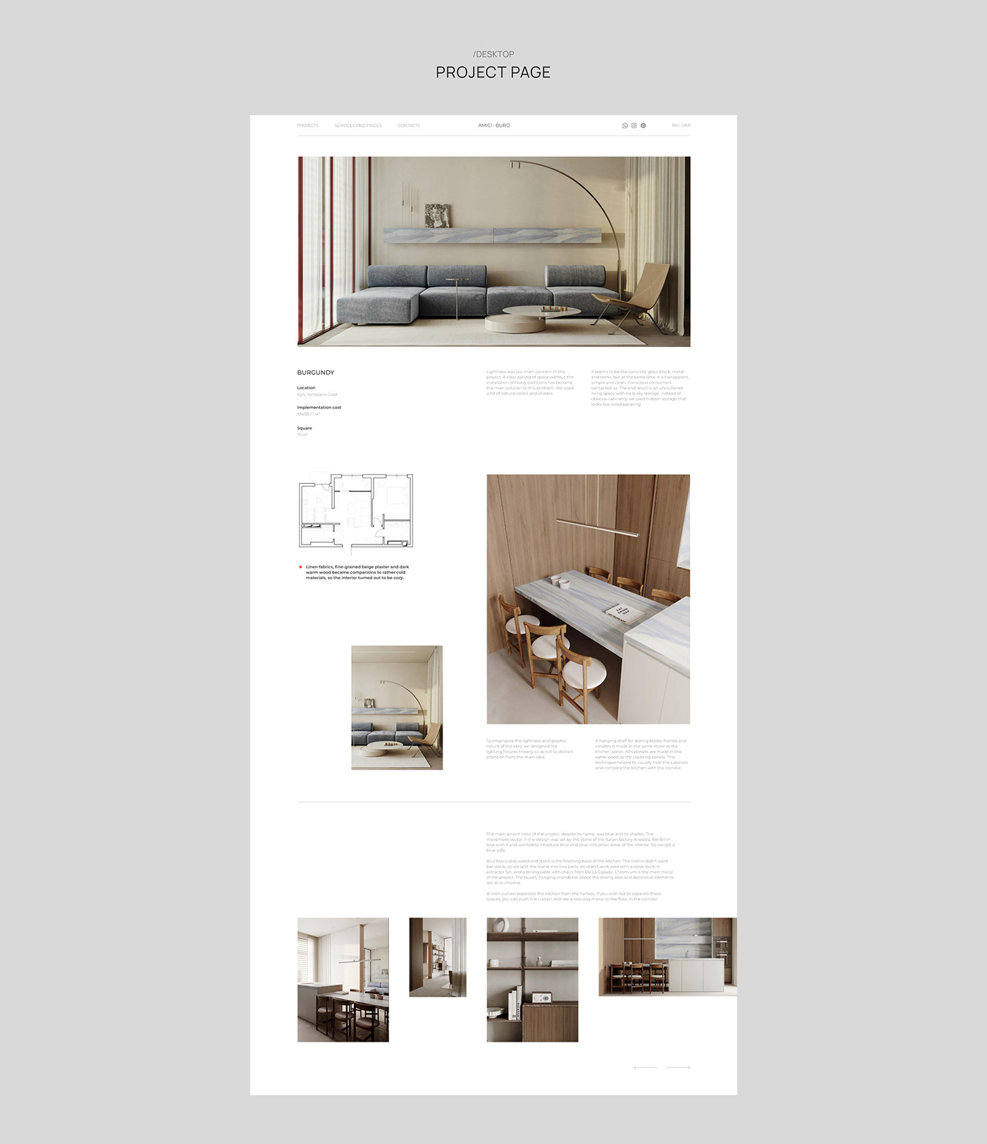 branding  designer Interior interior studio landing page redesign UI/UX Web Design  Web designer Website