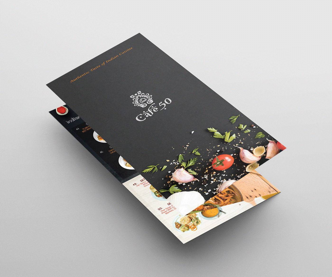 This is the food menu I've designed for Cafe50 Restaurant in Dhanmondi Dhaka. 