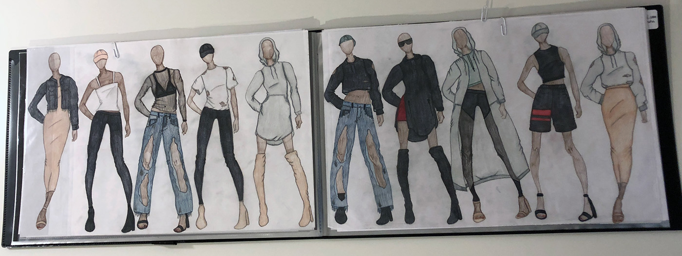 Fashion  Process Book croquis fashion design SCAD Raven DuBois Artist Statement book