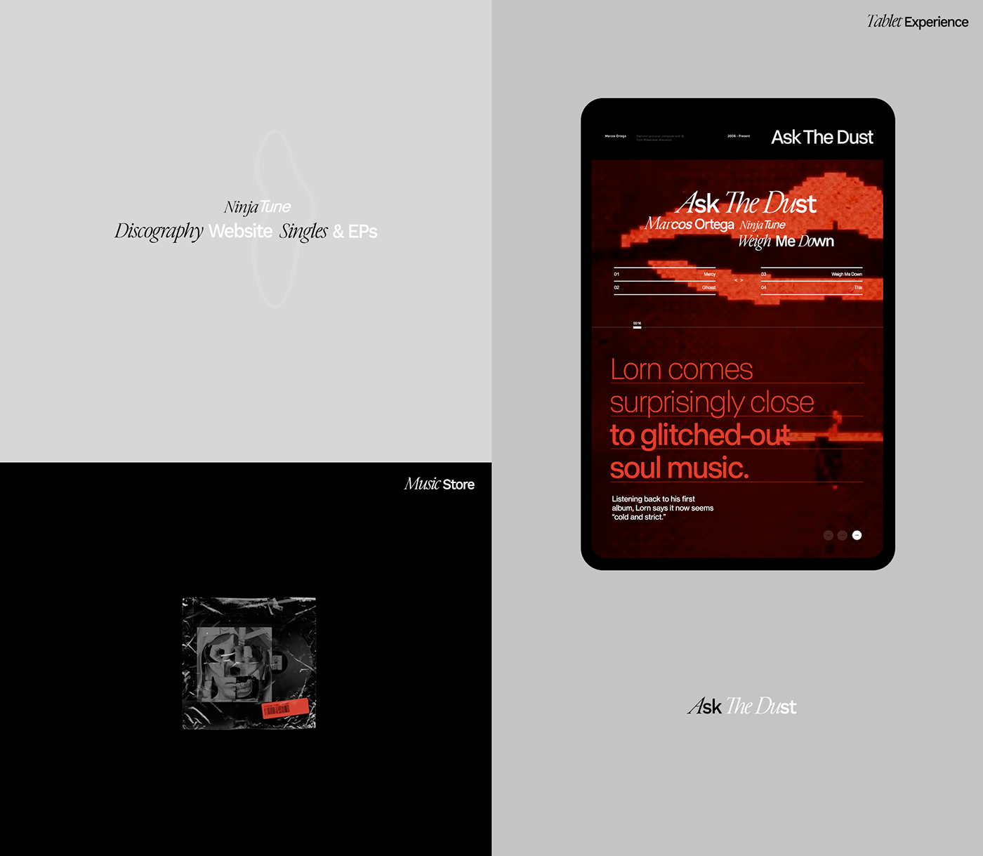 interactive design Lorn mobile music music store UI user experience user interface ux electronic music