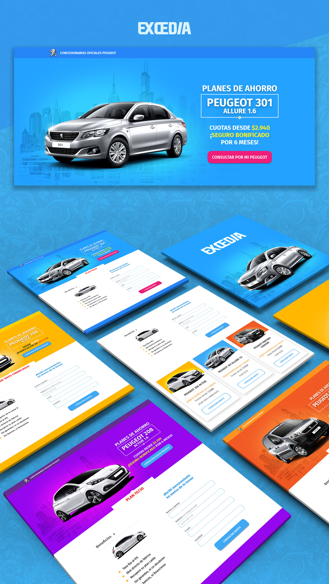 landing page digital marketing car automotive  