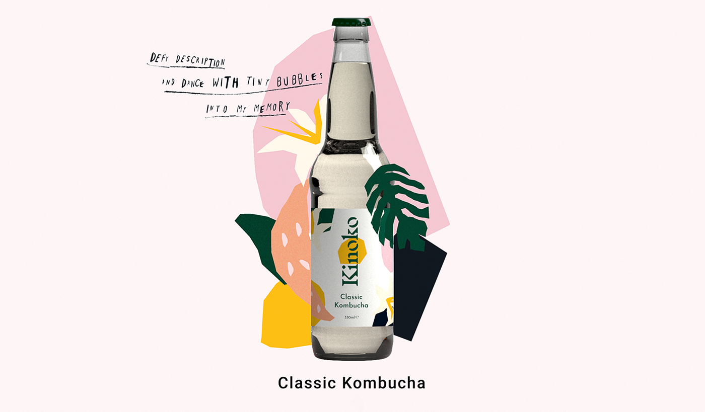 drinks Packaging ILLUSTRATION  branding  graphicdesign bottles kombucha vegan animation 