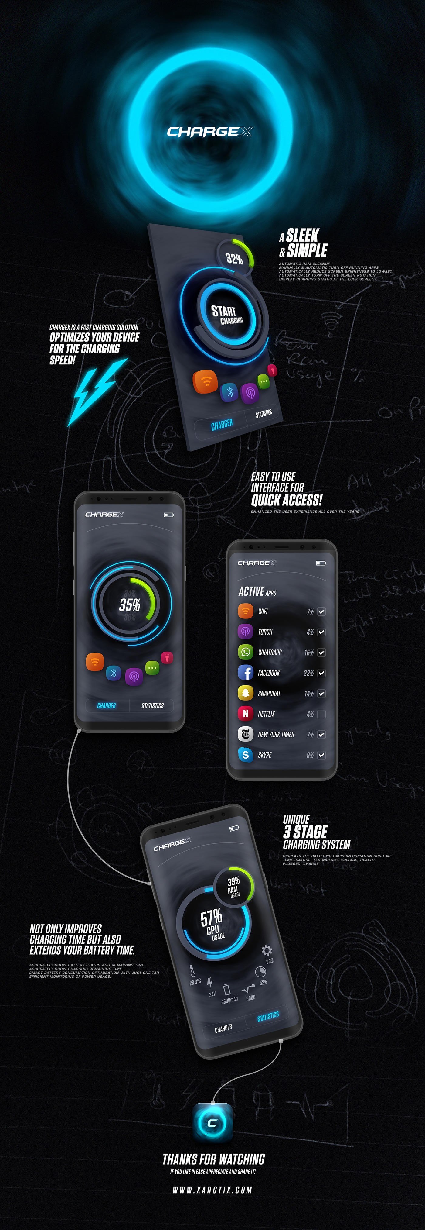Mobile app apps ux/ui android ios grid speedometer Interaection