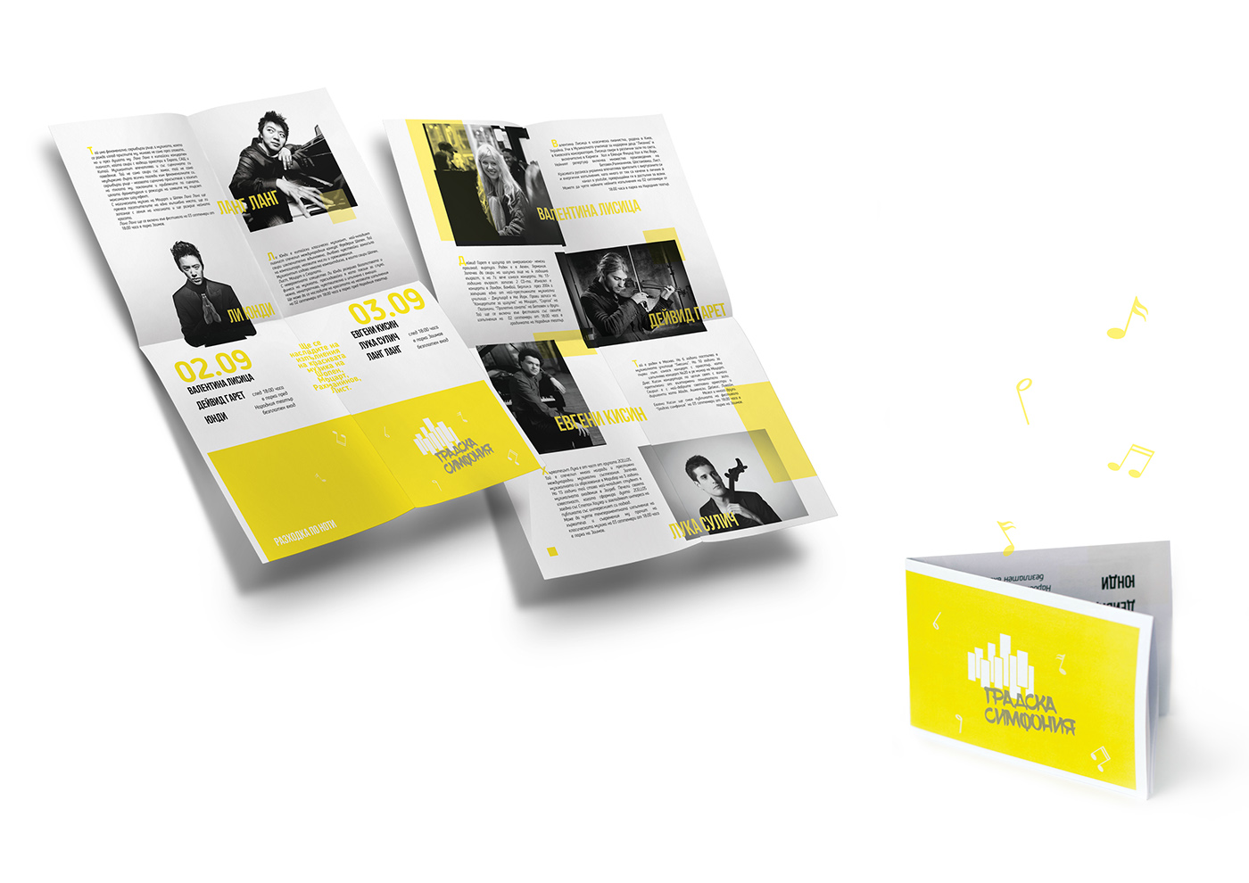 classical music graphic design  music poster festival stationary contemporary fresh brochure business card