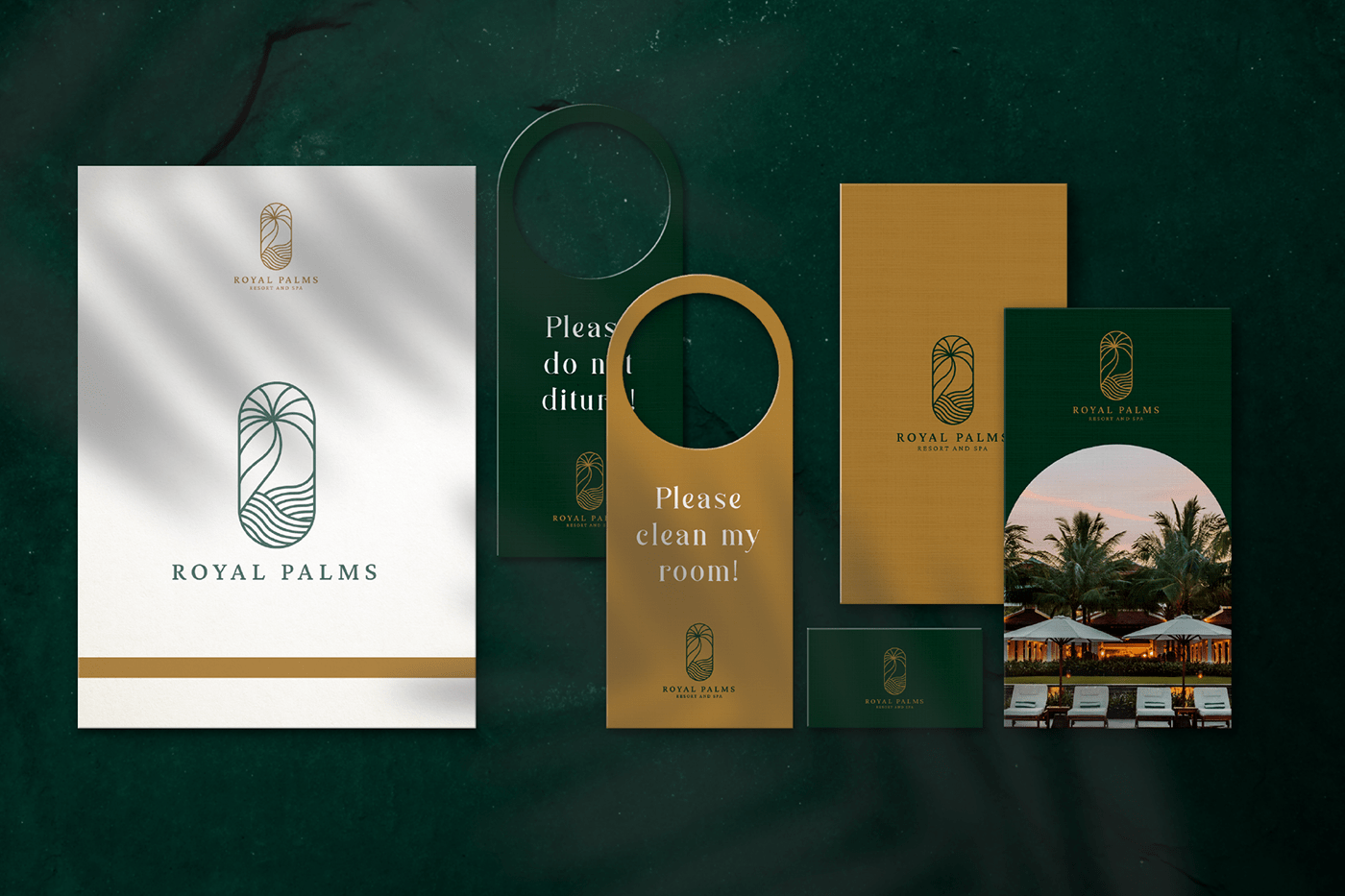 Brand Design brand identity brand identity design Brand identity logo branding  hotel luxury Palm Tree resort Spa
