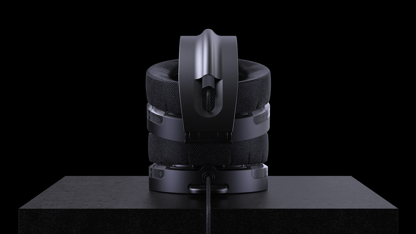 headphones Electronics Audio Education learn squared industrial design product design Technology rendering 3D