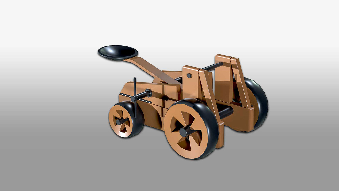catapult 3D model projectile Weapon War medieval fantasy asset Unity 3d turbo squid