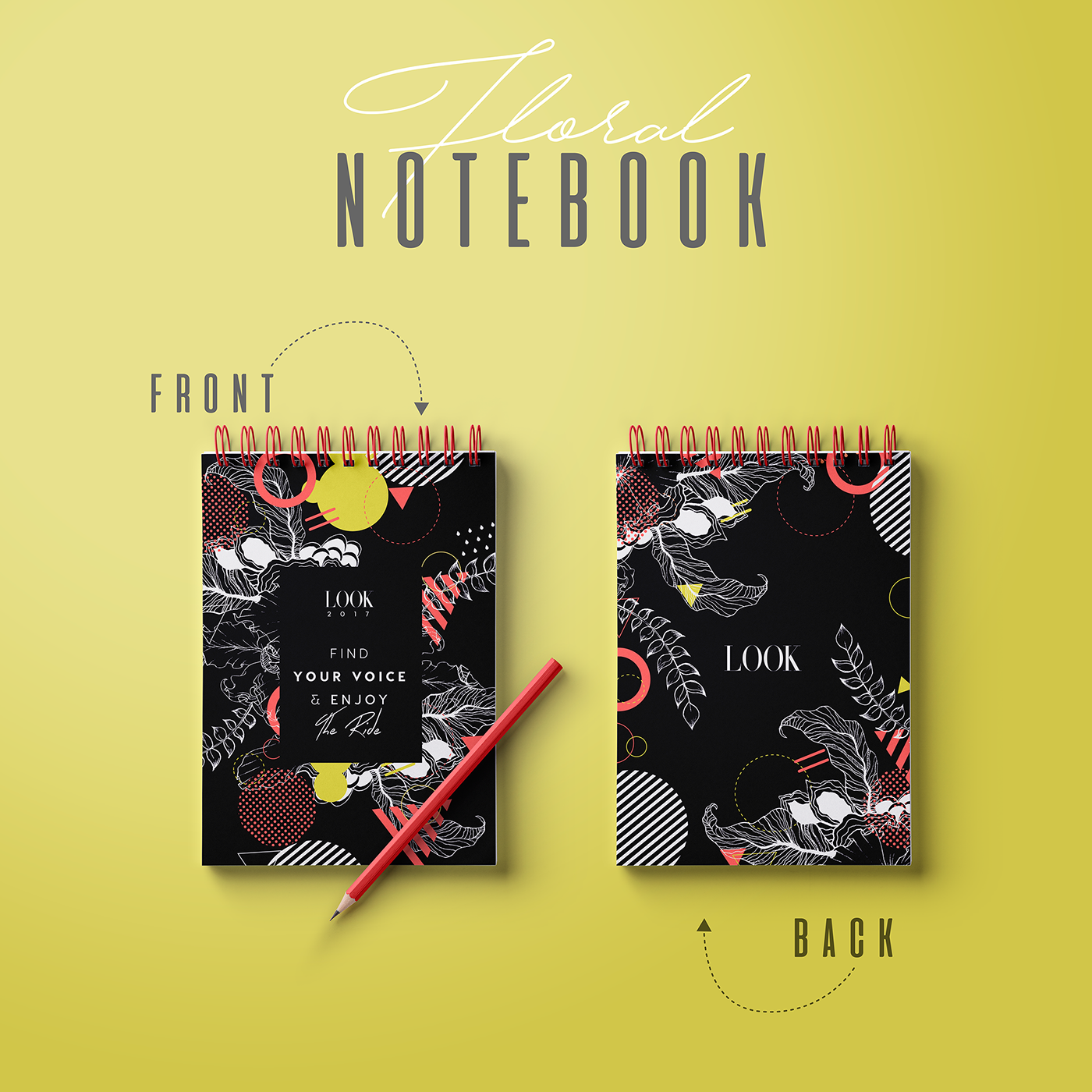 notebook Flowers modern print design Digital Art 