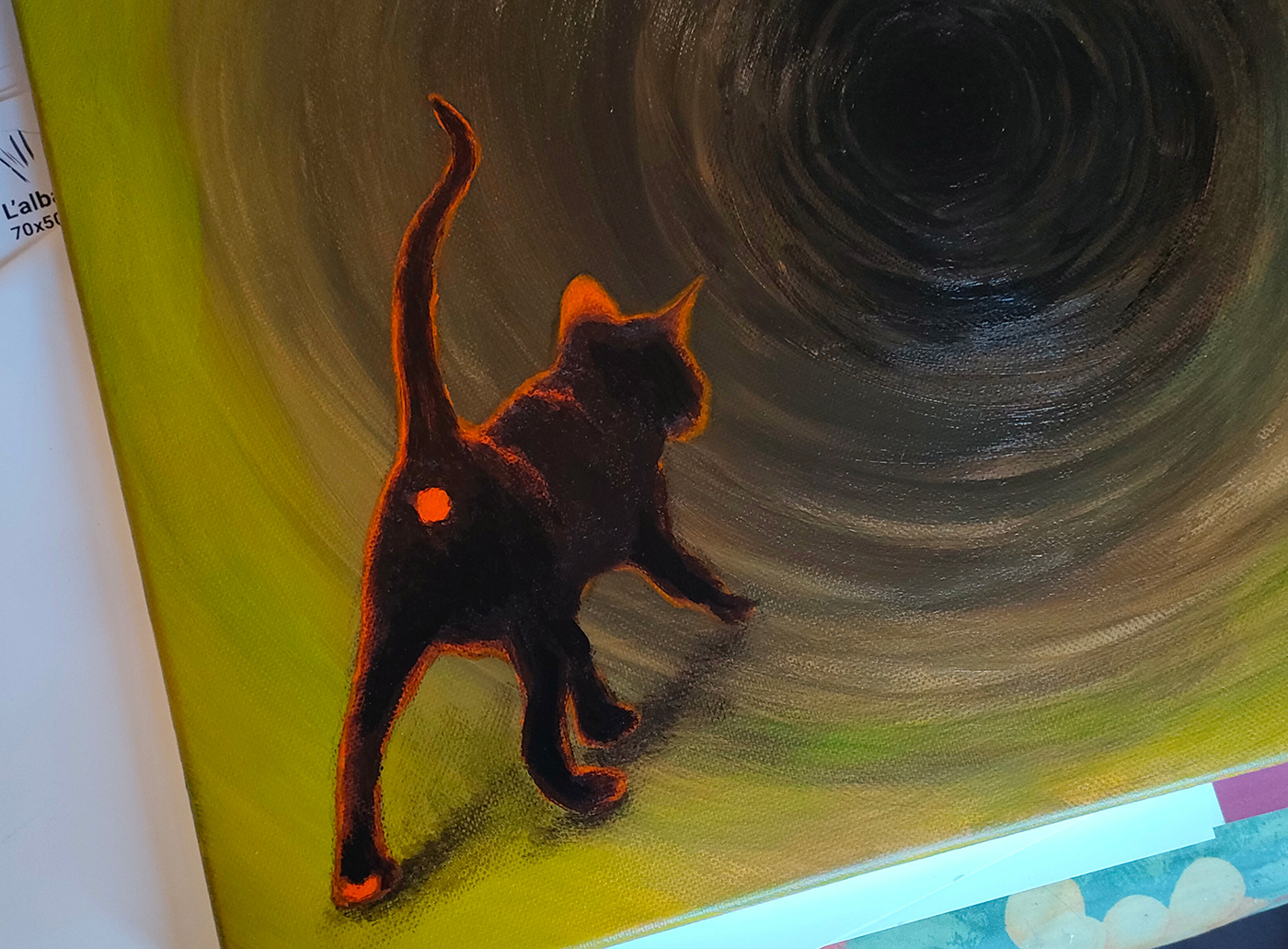 animal Cat hole surrealism symbolism