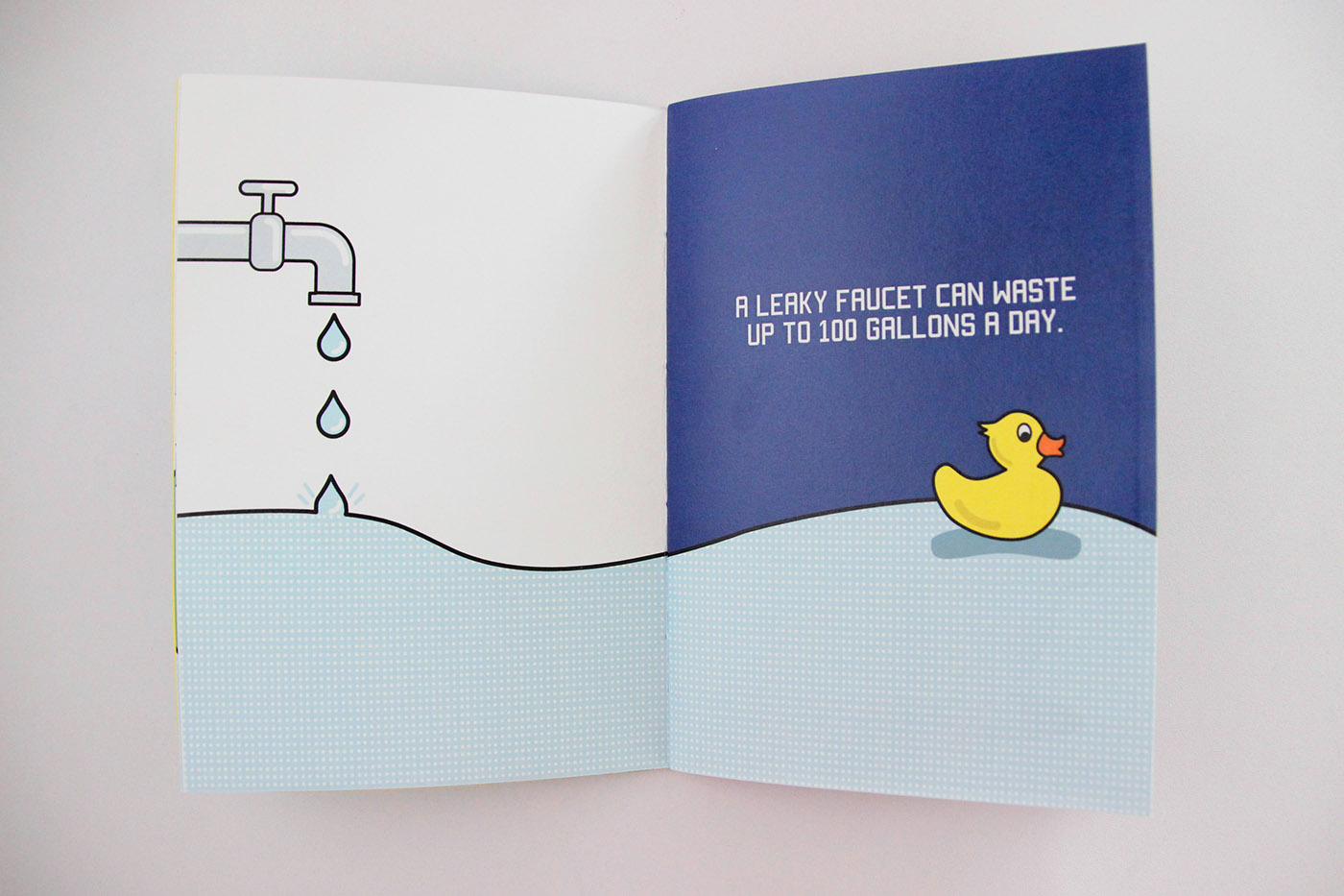 #pamphlet book kids flyer colorful duck Hammoud guc cairo children book water infographics
