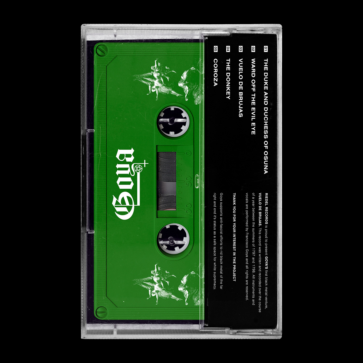 90s Album album art album cover black metal cassette goya metal tape