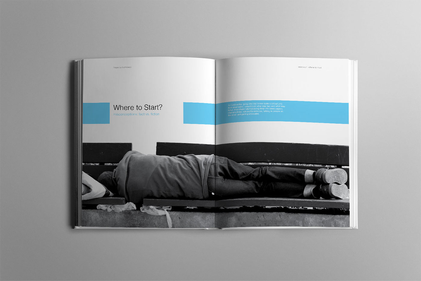 homeless hope for homeless book design book Layout Design research book ASU