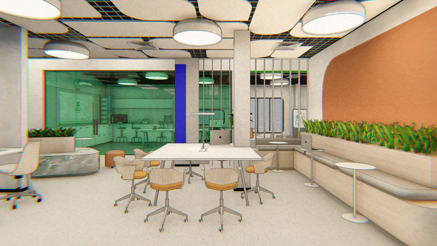 Hub ARQUITETURA Render 3D interior design  architecture visualization design Renderização archviz