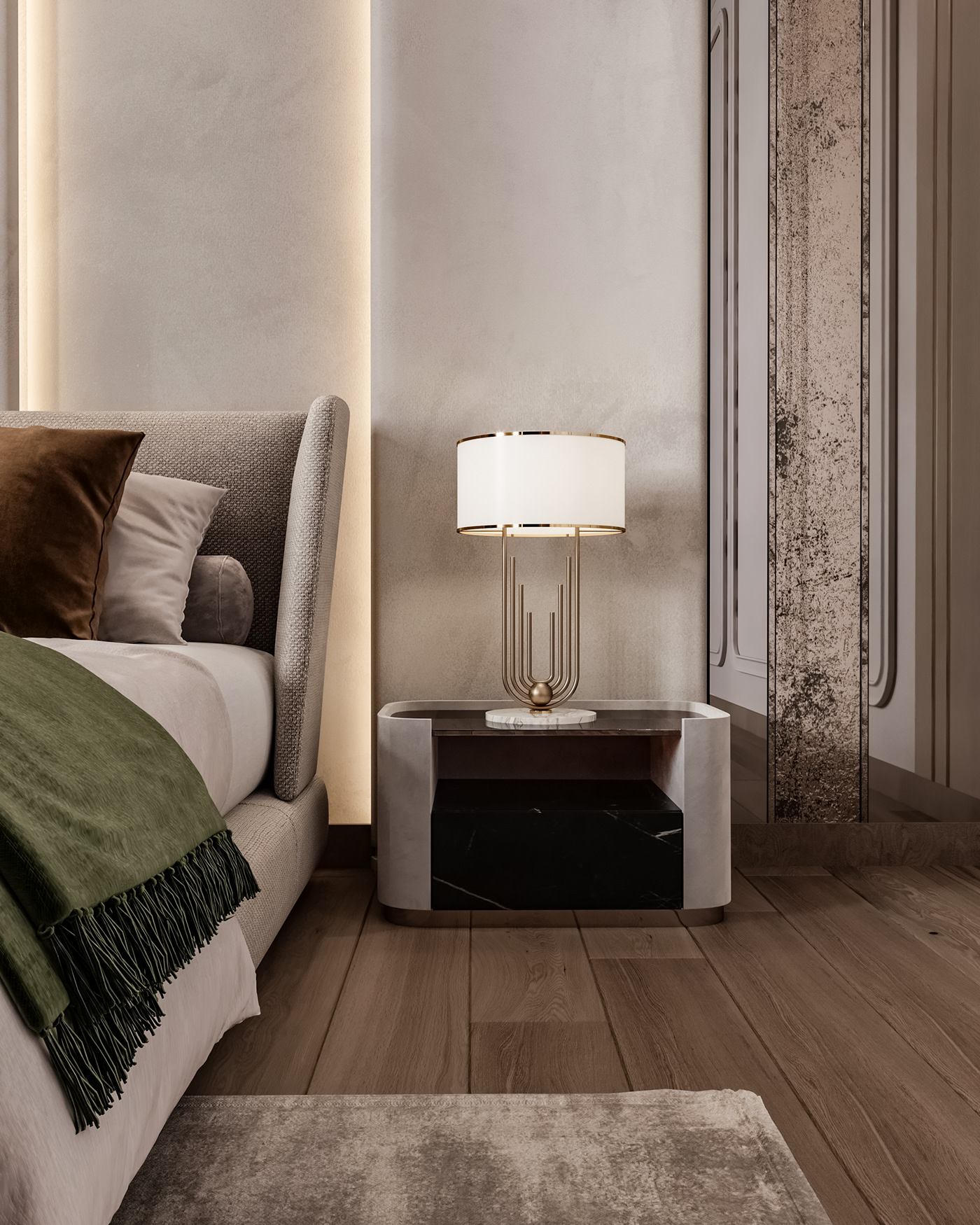 decoration furniture design 3d modeling visualization architecture interior design  Luxury Design bedroom dressing room