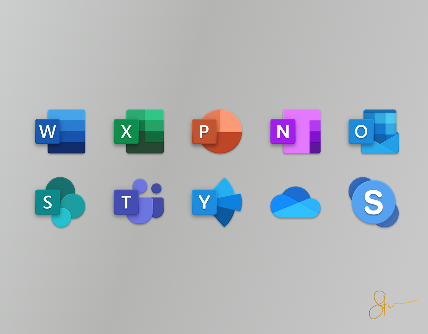 New Microsoft Office Icons Remake On Behance