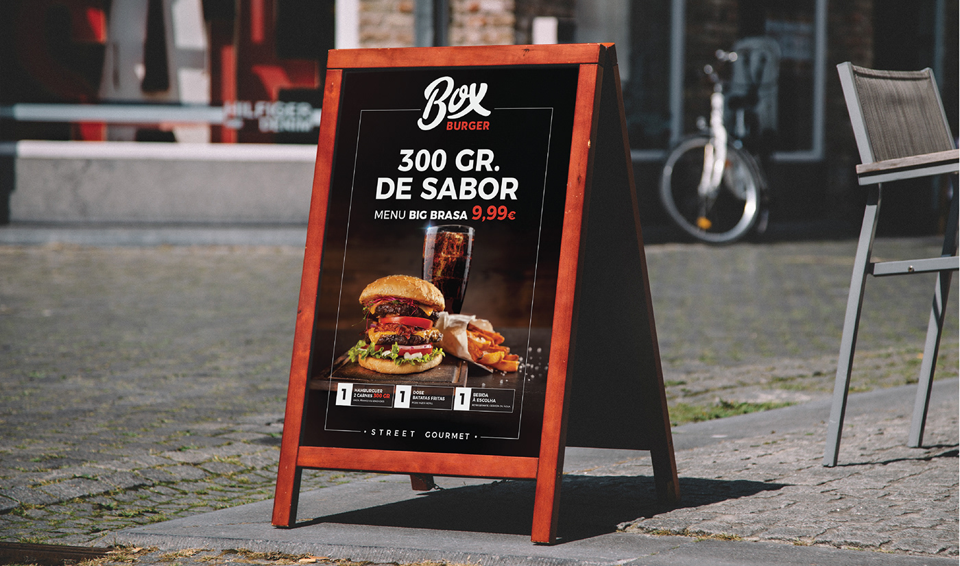 brand logo box burger burger Street Food poster