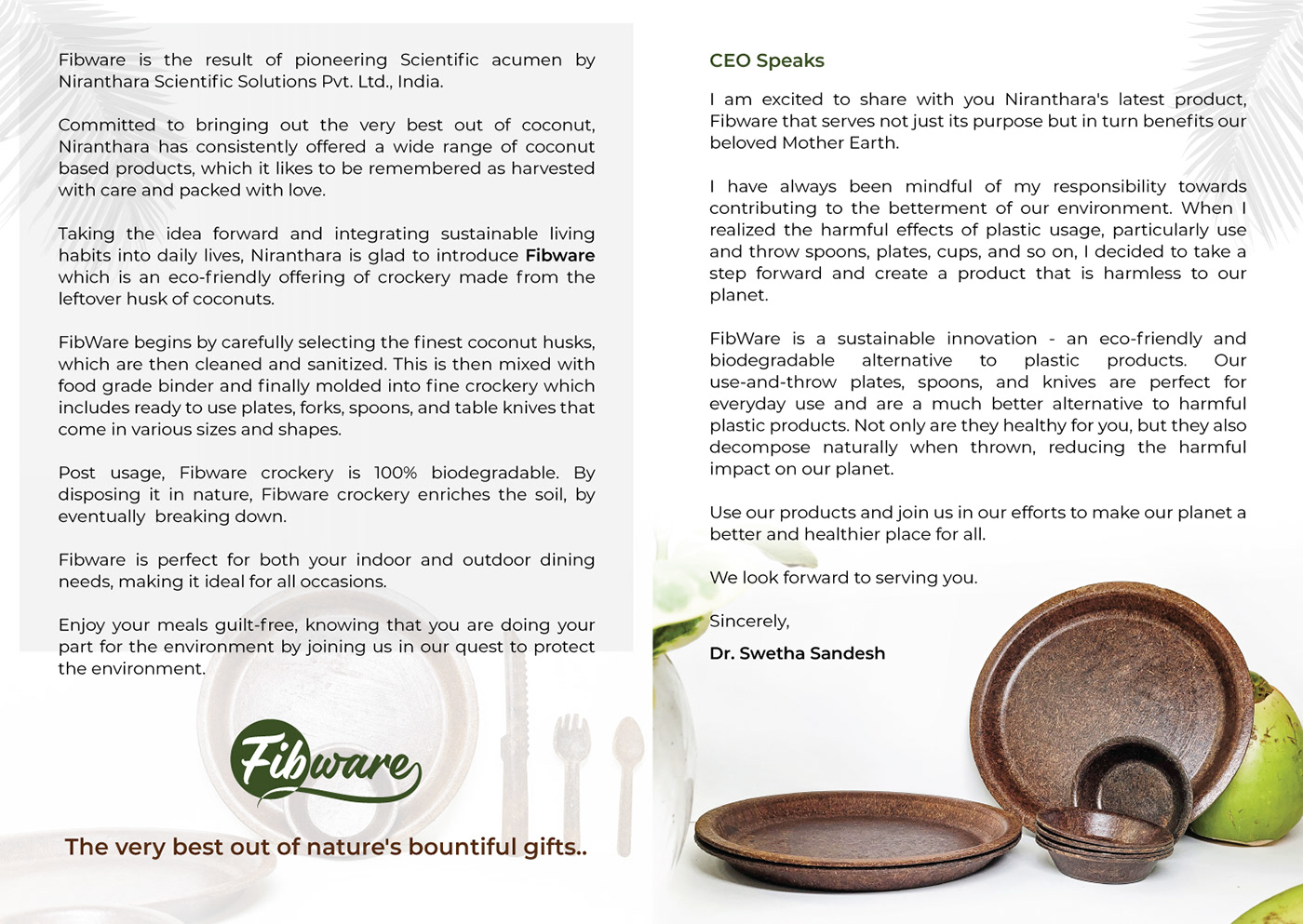 brochure biodegradabletableware EcoFriendlyproducts