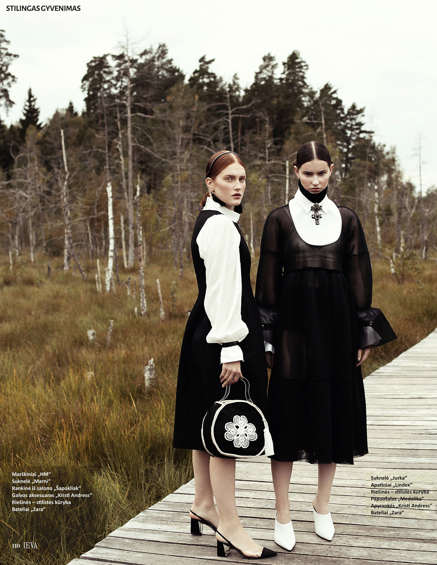 autumn forest swamp women models royalty Style concept editorial magazine