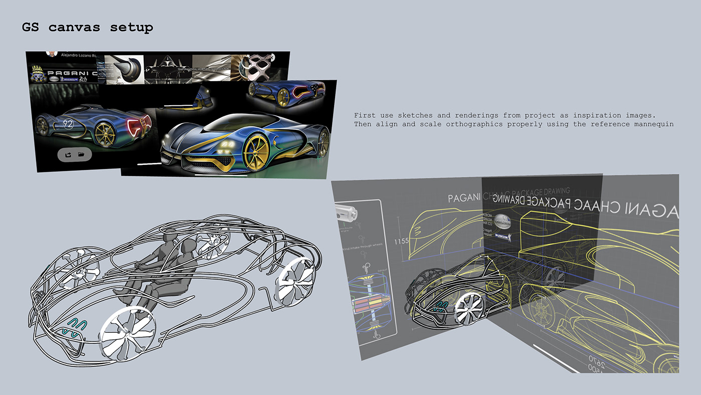 Automotive design gravity sketch industrial design  keyshot Pagani Project rendering sketching subD vr