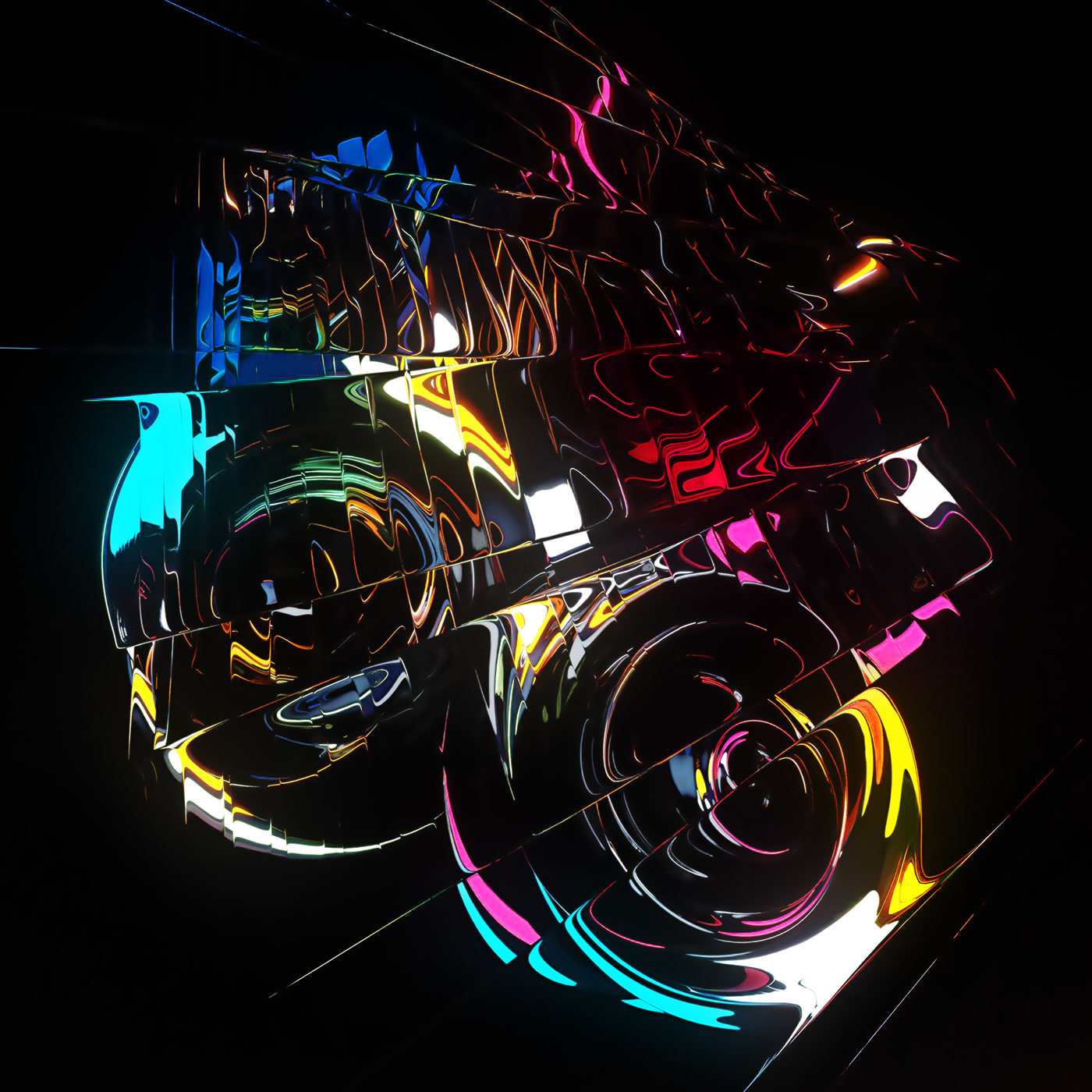 3D cinema4d color distortion glass ILLUSTRATION  octanerenderer