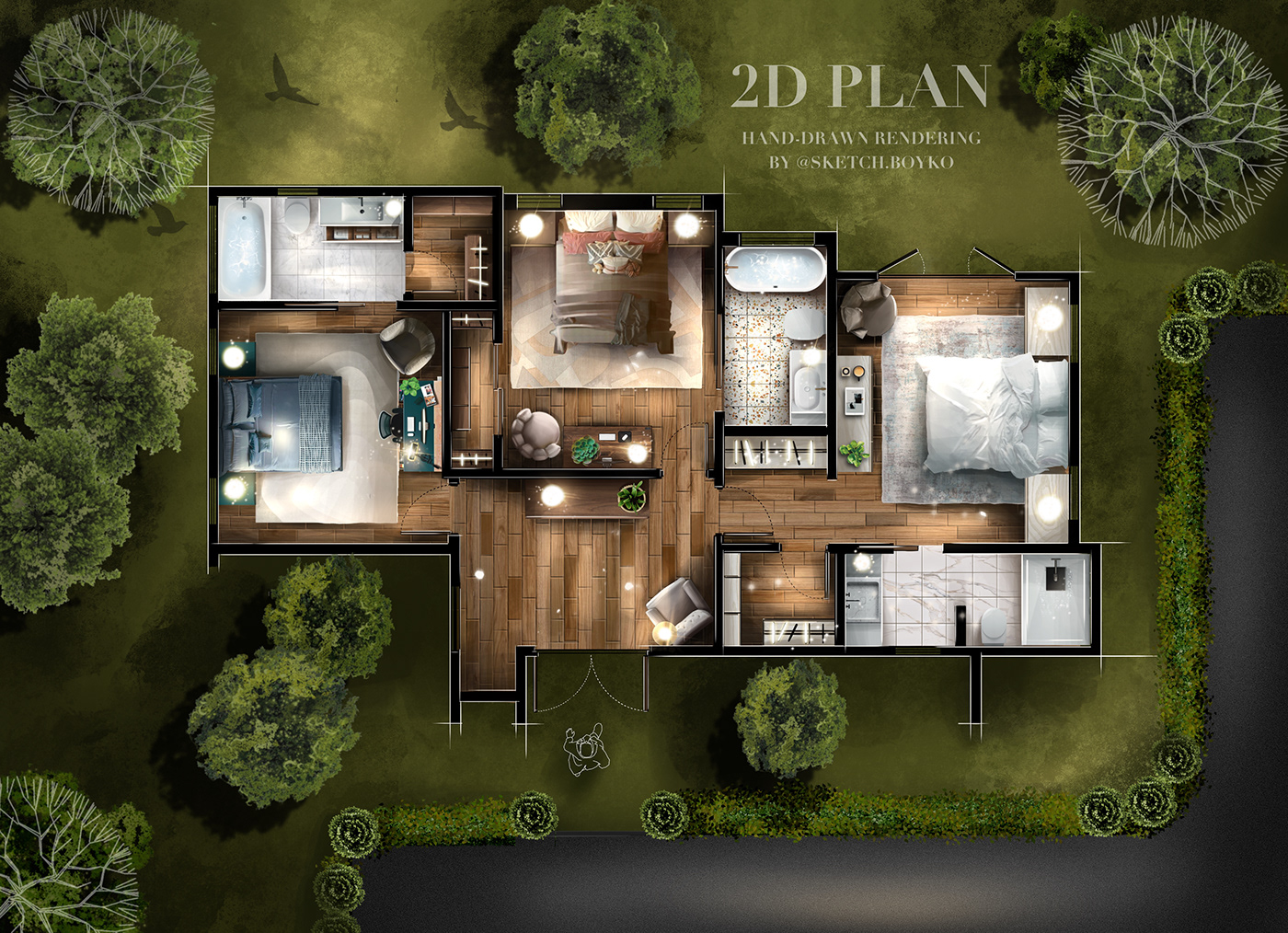 floor plan FLOOR 2D Plan Elevation visualization Render 3D archviz architecture arhviz