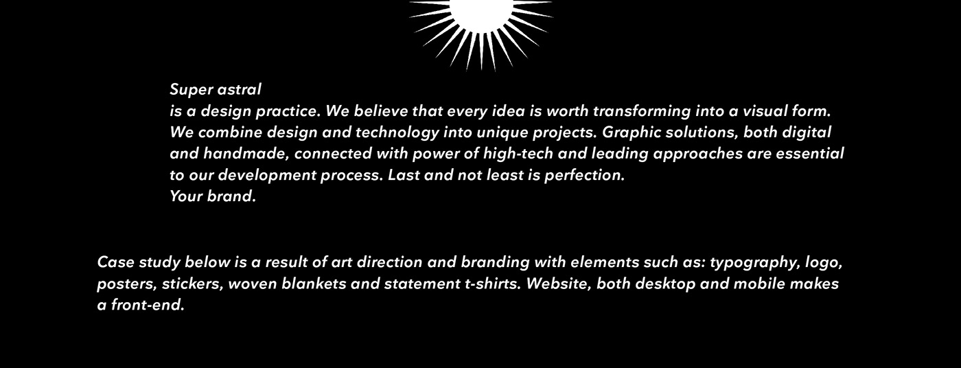 branding  graphic design  Super Astral textile design  Web Design  blanket Poster Design Stationery