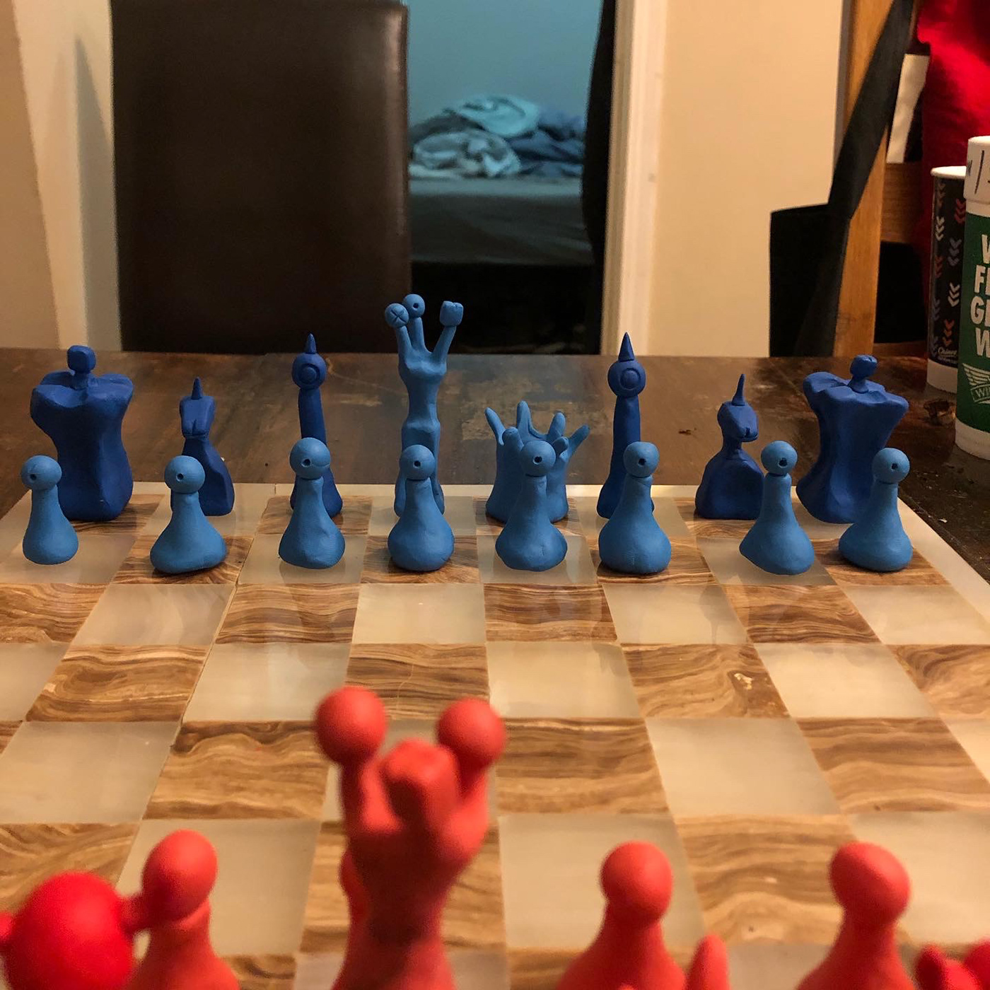 Clay chess board games