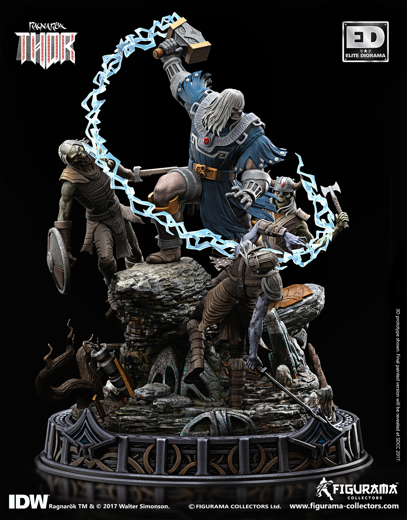Thor ragnarok comic statue