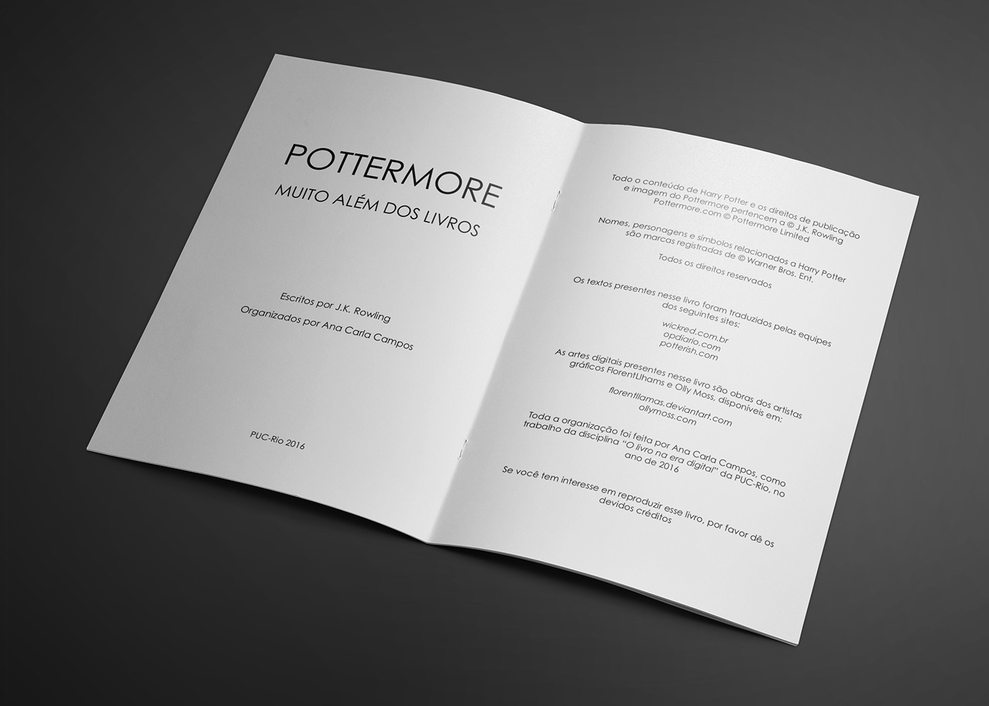 InDesign harry potter diagramação revista editorial Pottermore