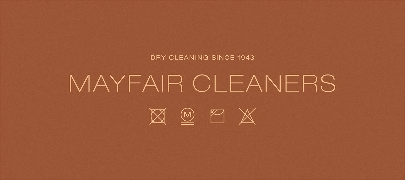 branding  dry cleaners simple Icon mark Lauren Hakmiller KU Design
