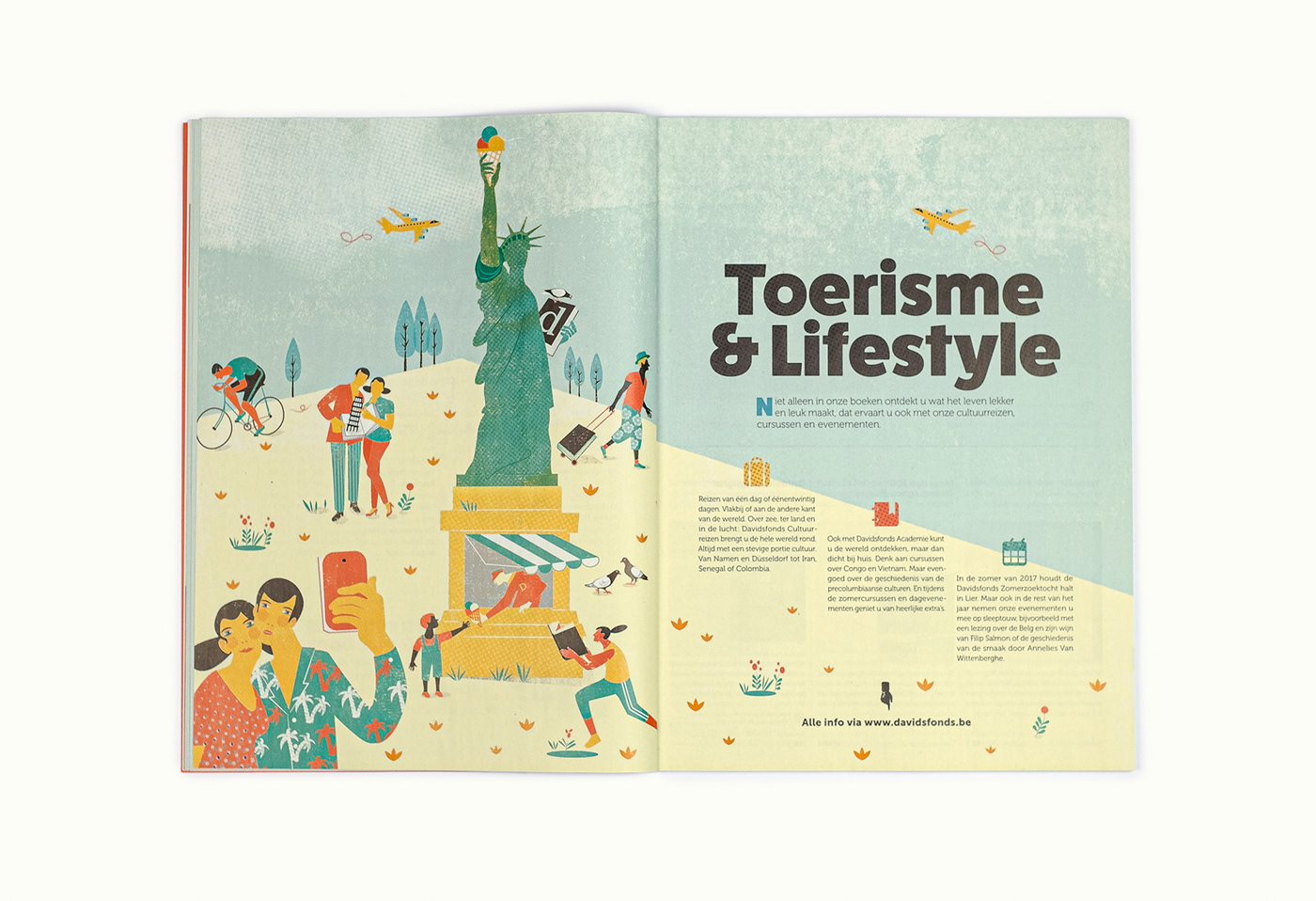 Adobe Portfolio Davidsfonds magazine boeken infographic typography   editorial design  Gudrun Makelberge Layout magazine desing