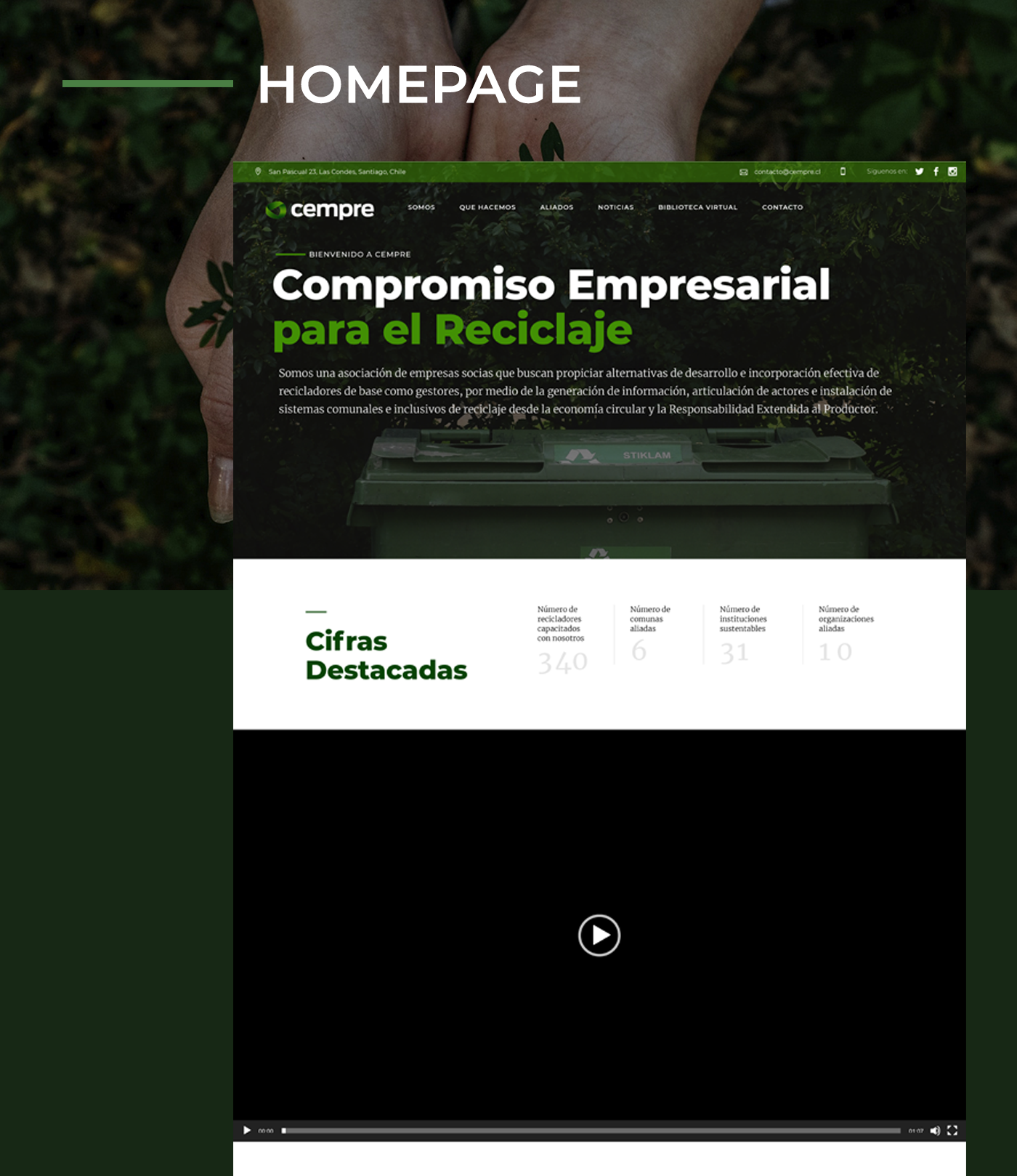 design diseño elementor evergreen green medioambiente reciclaje Web wordpress