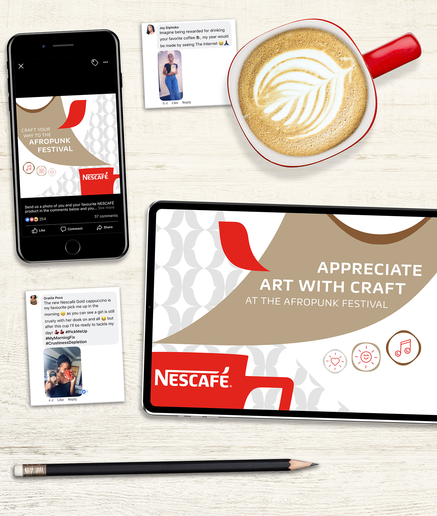nestle nescafe social digital Event banners Coffee