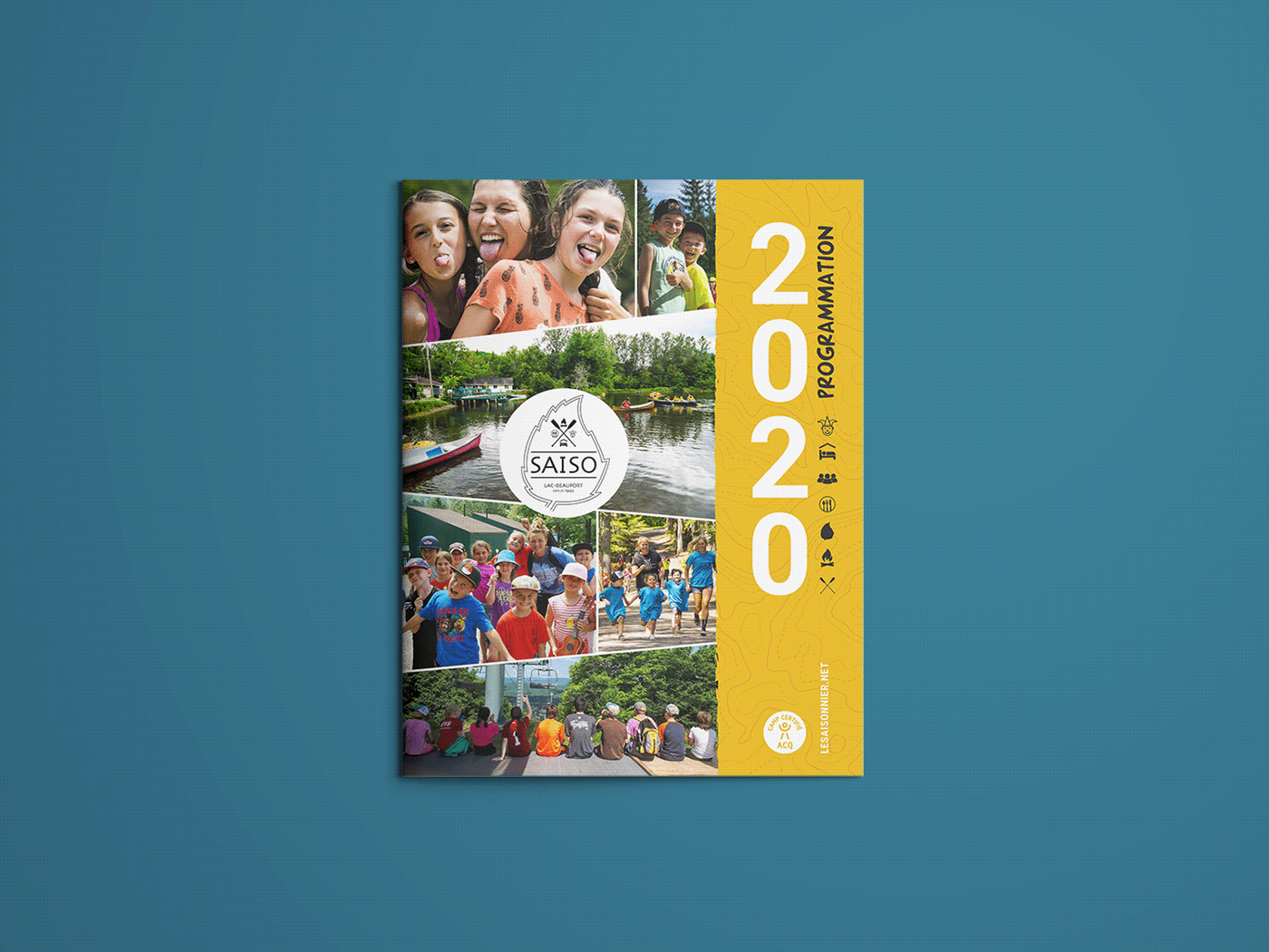 brochure mise en page Program programmation seasonal summer camp