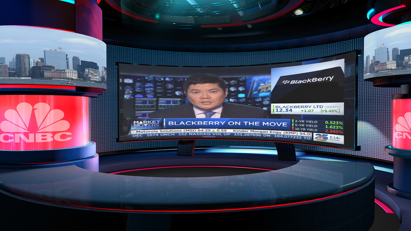 VirtualSet for News Multimedia. InfinitySet. Real TIME. news real time Brainstorm 3D