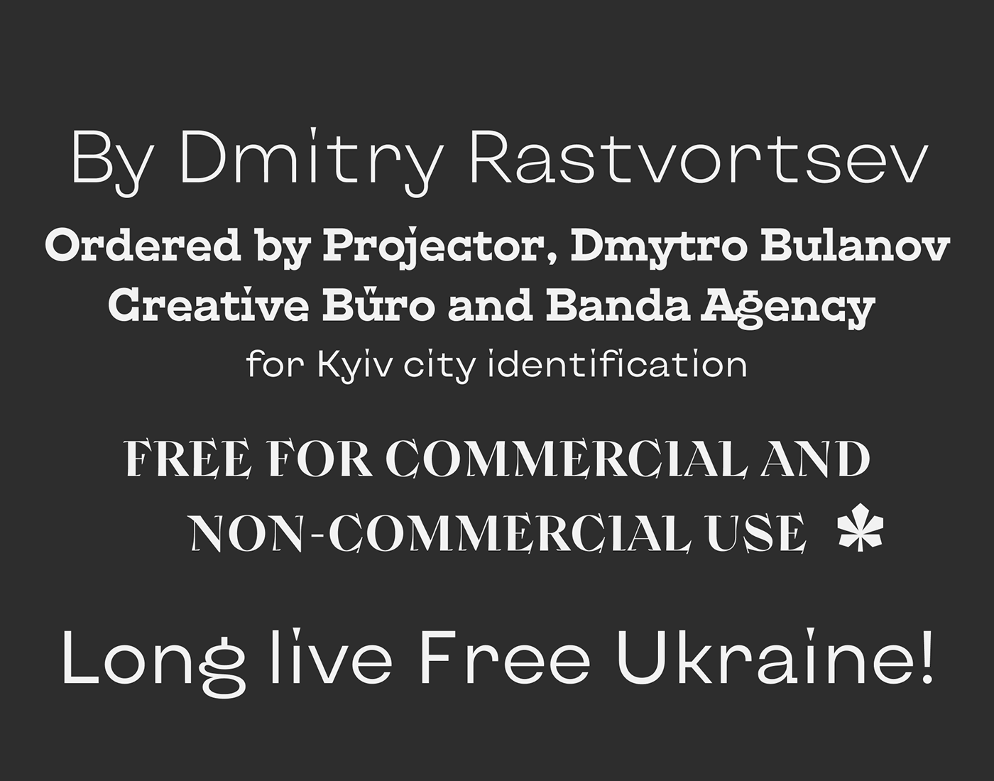 Display font freefont Kyiv multilingual Script scripttype typo Typoface variable