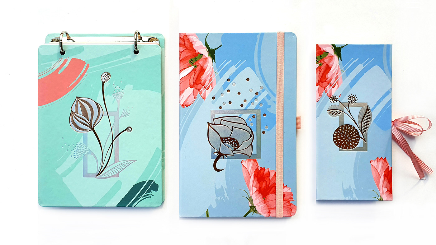 Collection Fashion  floral flower hotstamp ILLUSTRATION  planner spring stationary surface